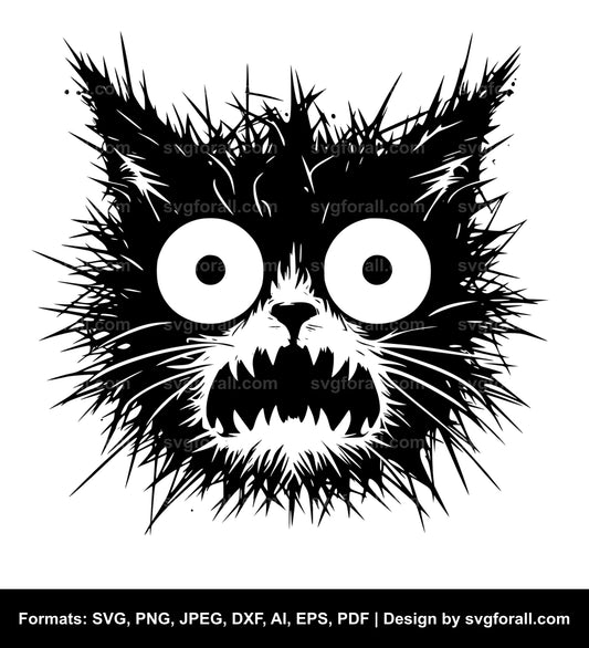 Frazzled Cat Cricut SVG