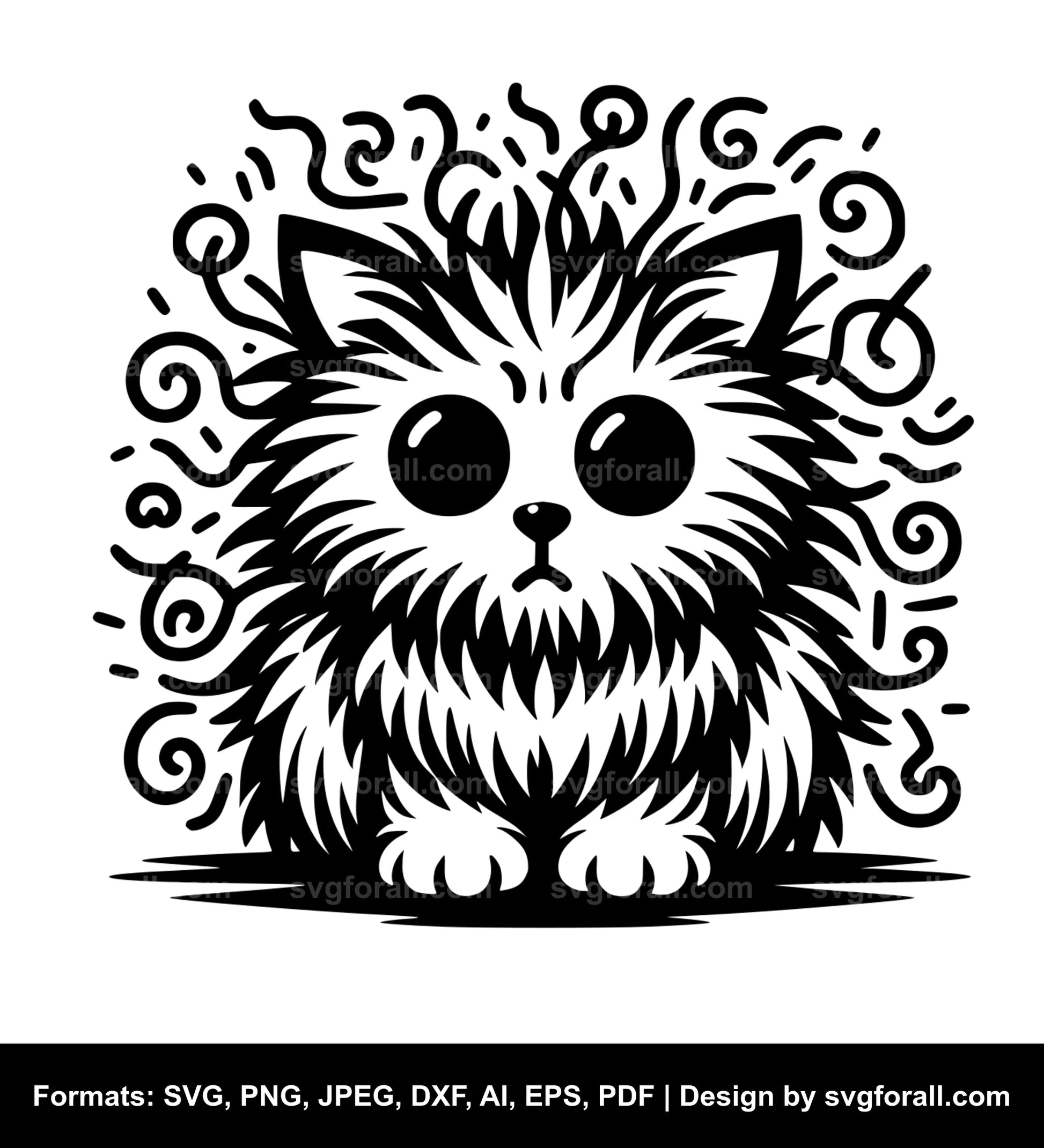 Frazzled Cat SVG