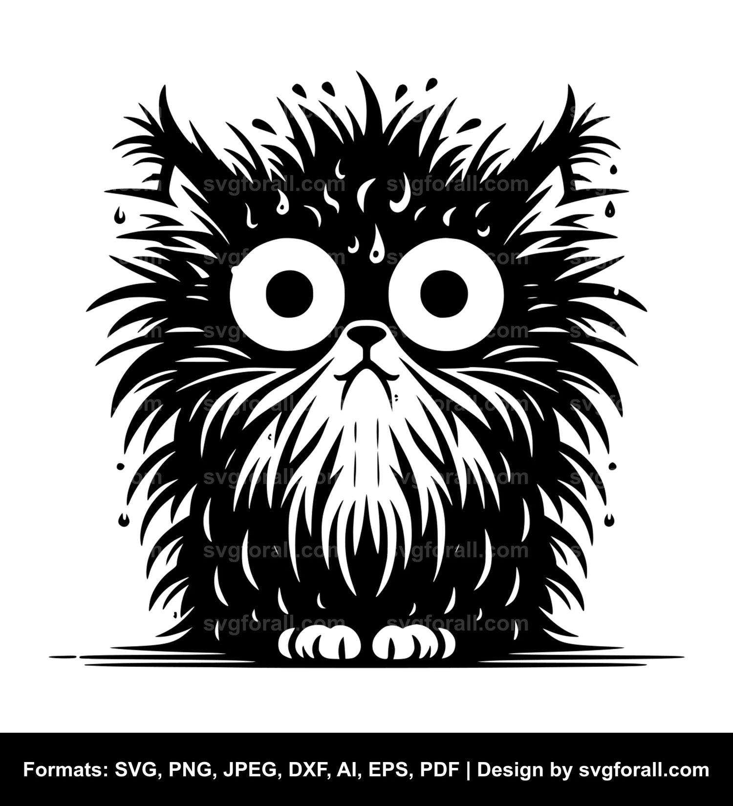 Frazzled Cat SVG Download