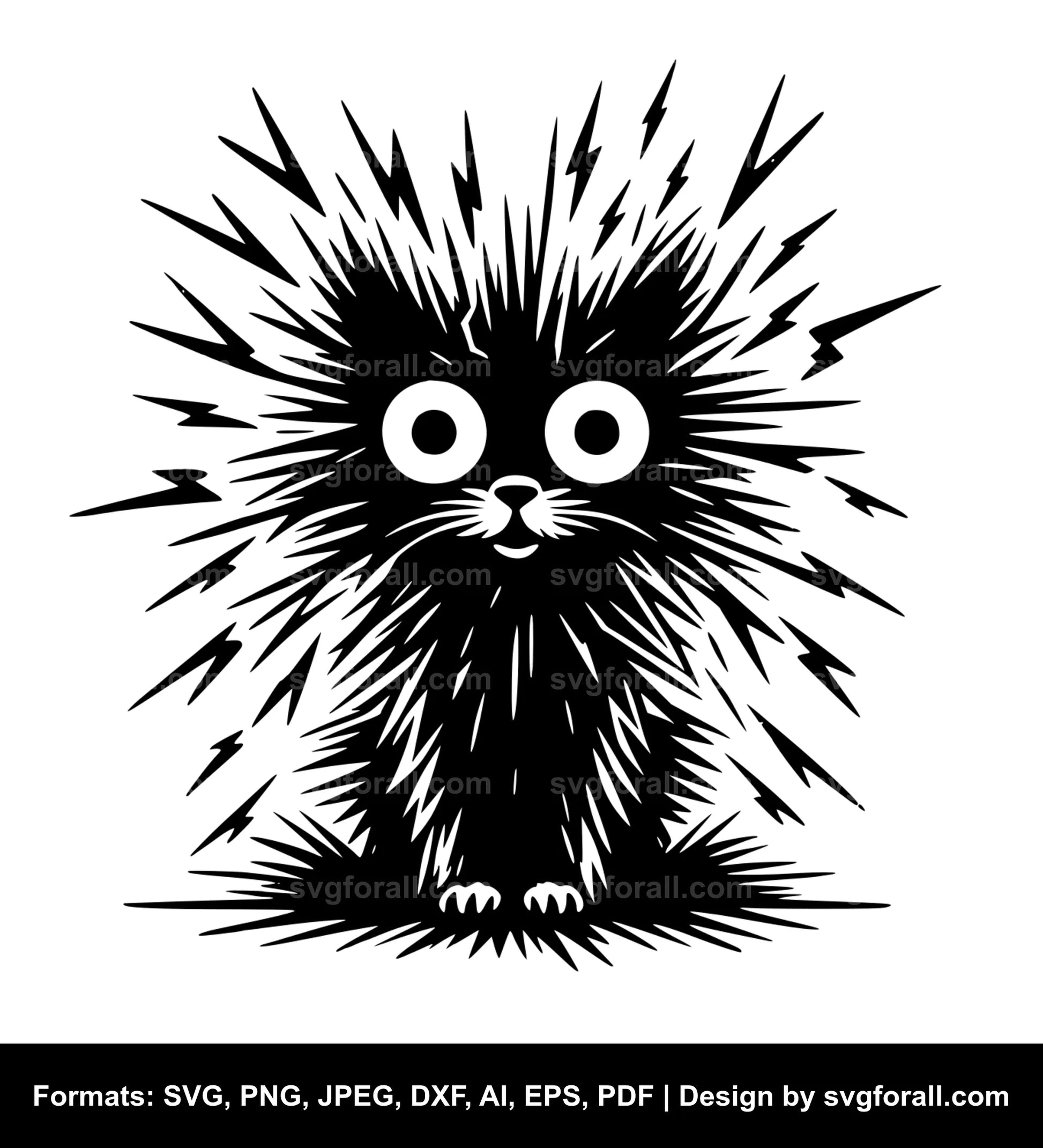 Frazzled Cat SVG PNG