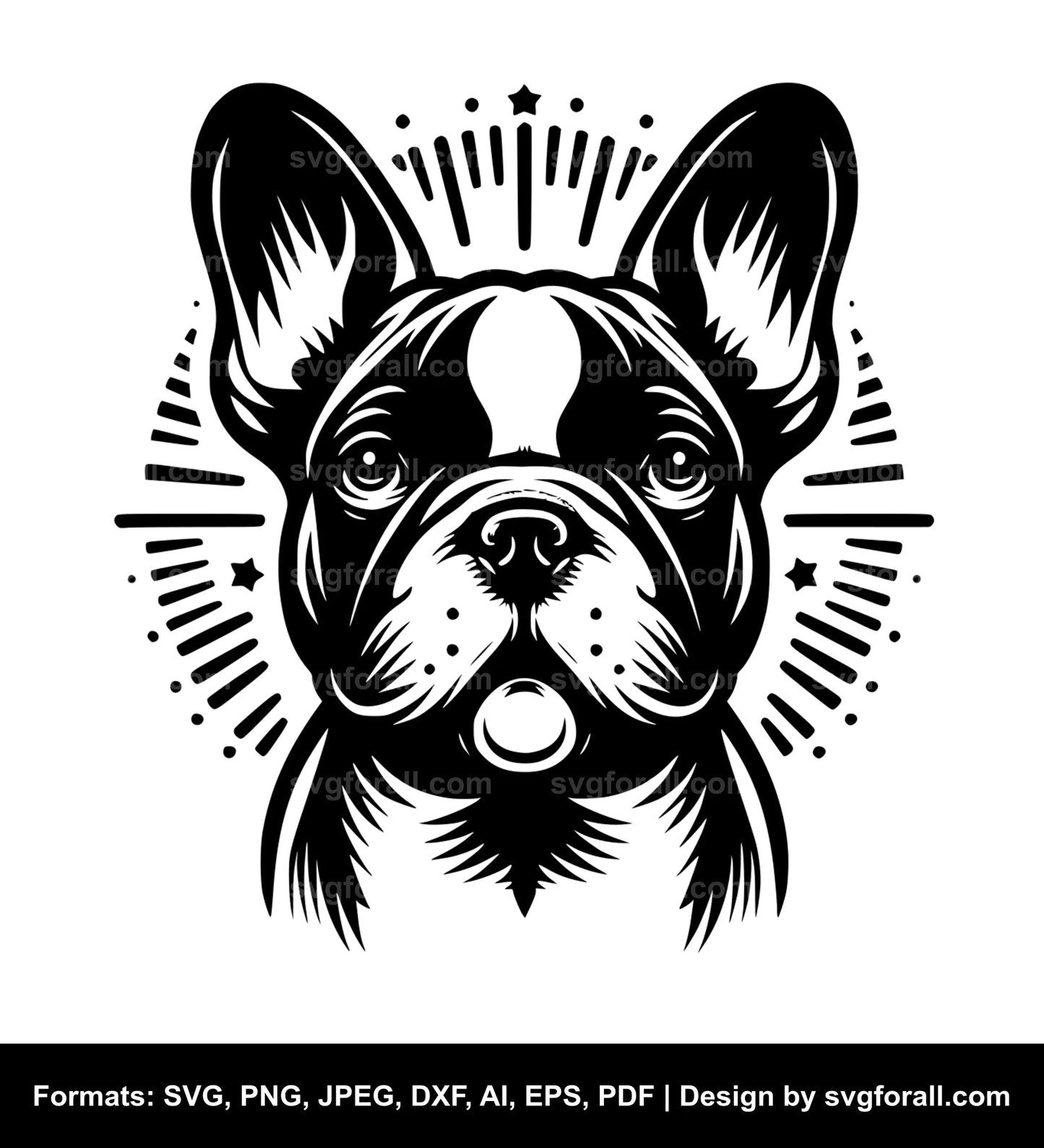 French Bulldog Dog SVG Design