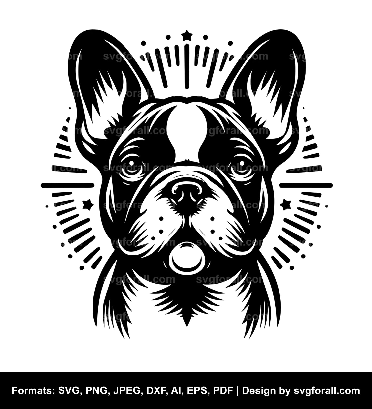 French Bulldog Dog SVG Design