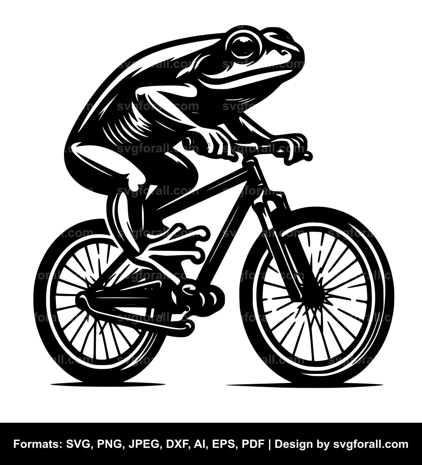 Frog On Bike Cricut SVG