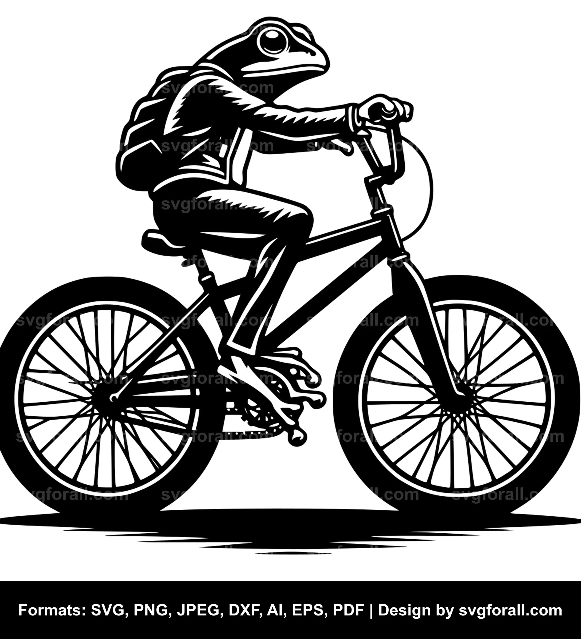 Frog On Bike SVG