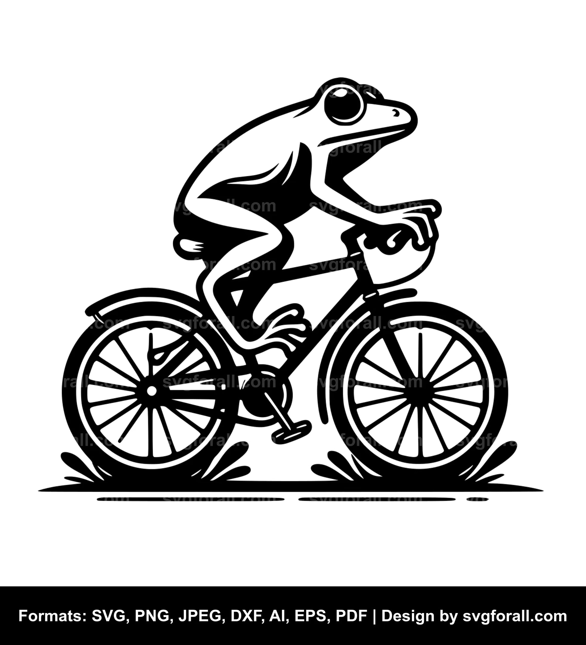 Frog On Bike SVG File