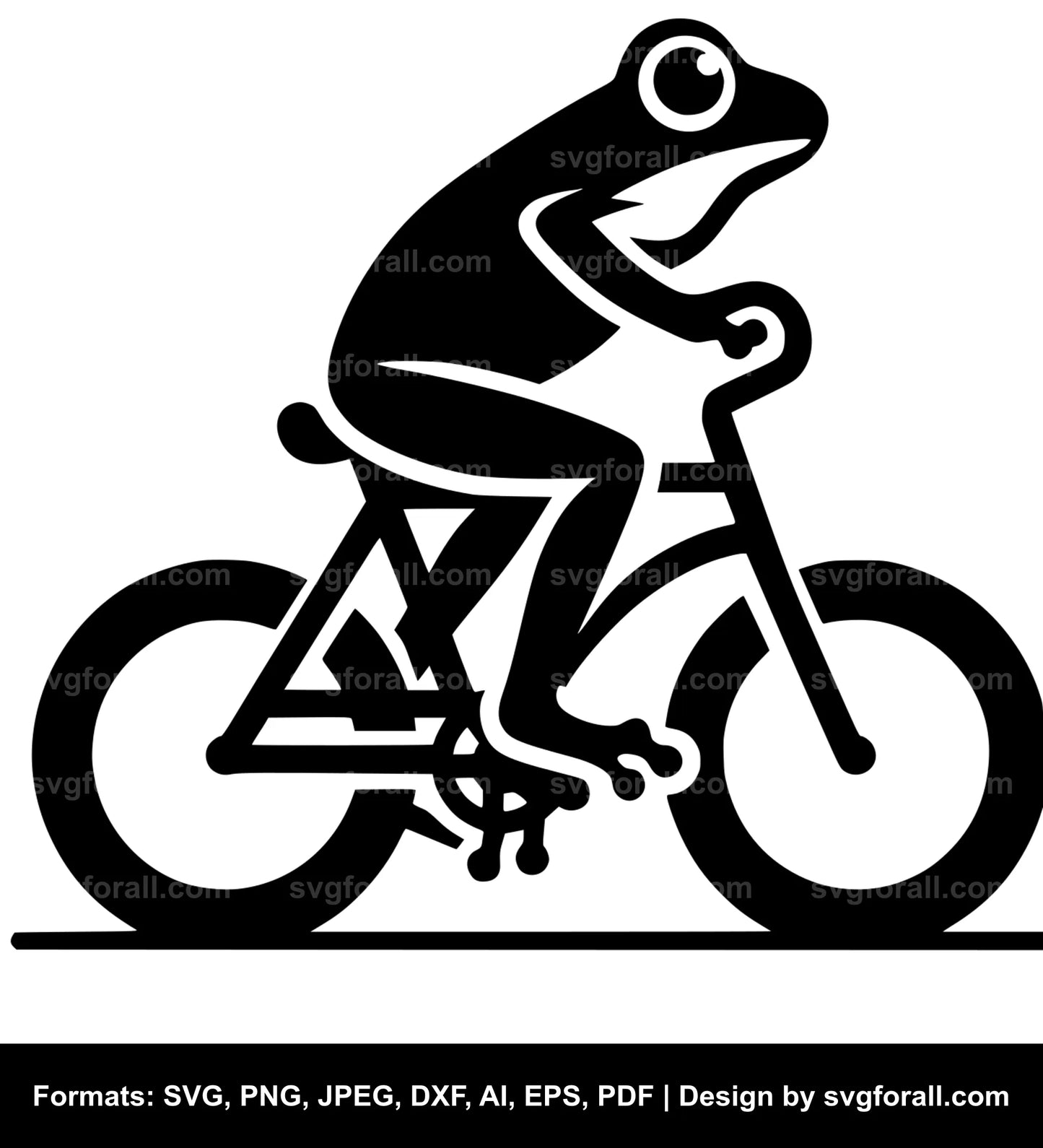 Frog On Bike SVG PNG