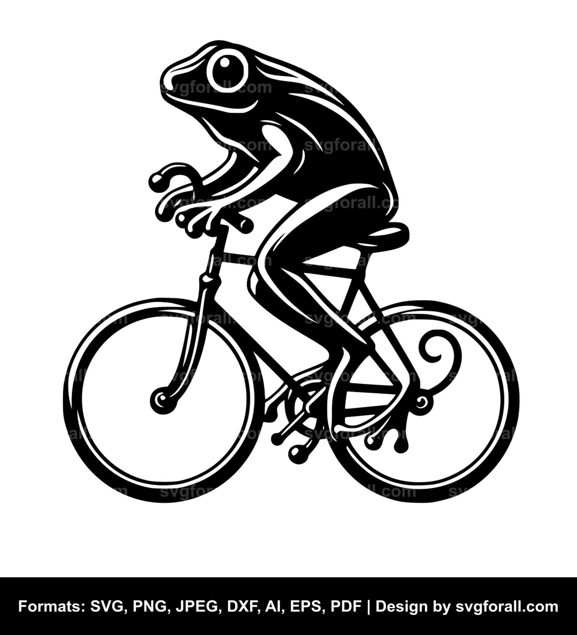 Frog On Bike Vector SVG