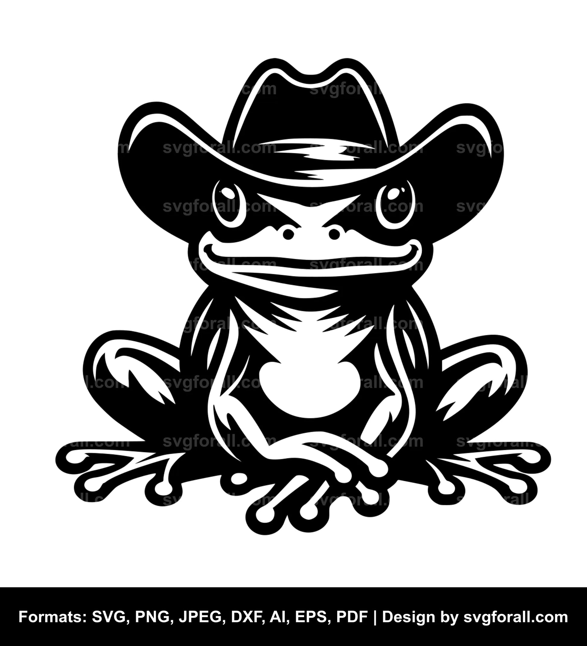 Frog With Cowboy Hat SVG