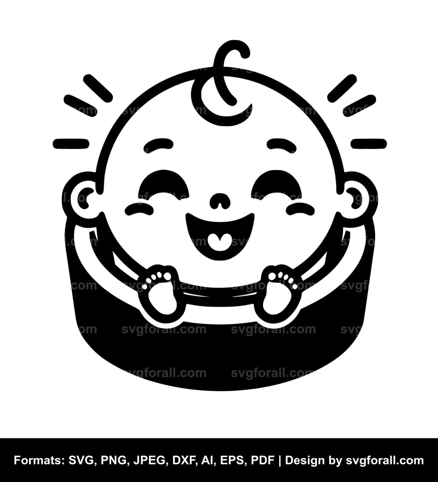 Funny Baby SVG File