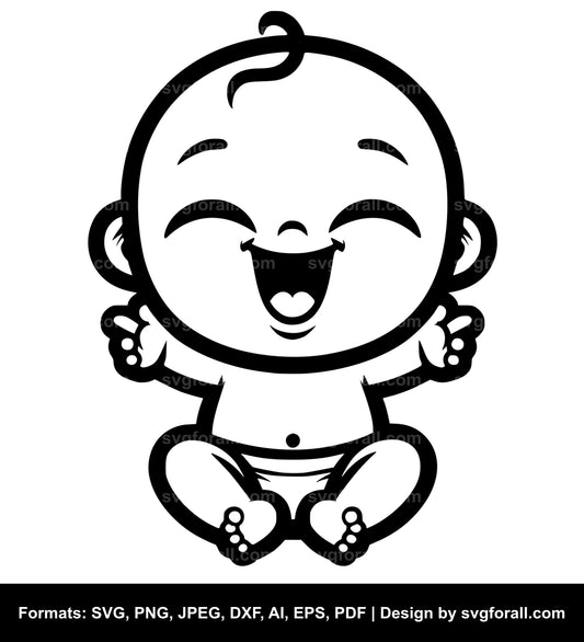 Funny Baby SVG PNG