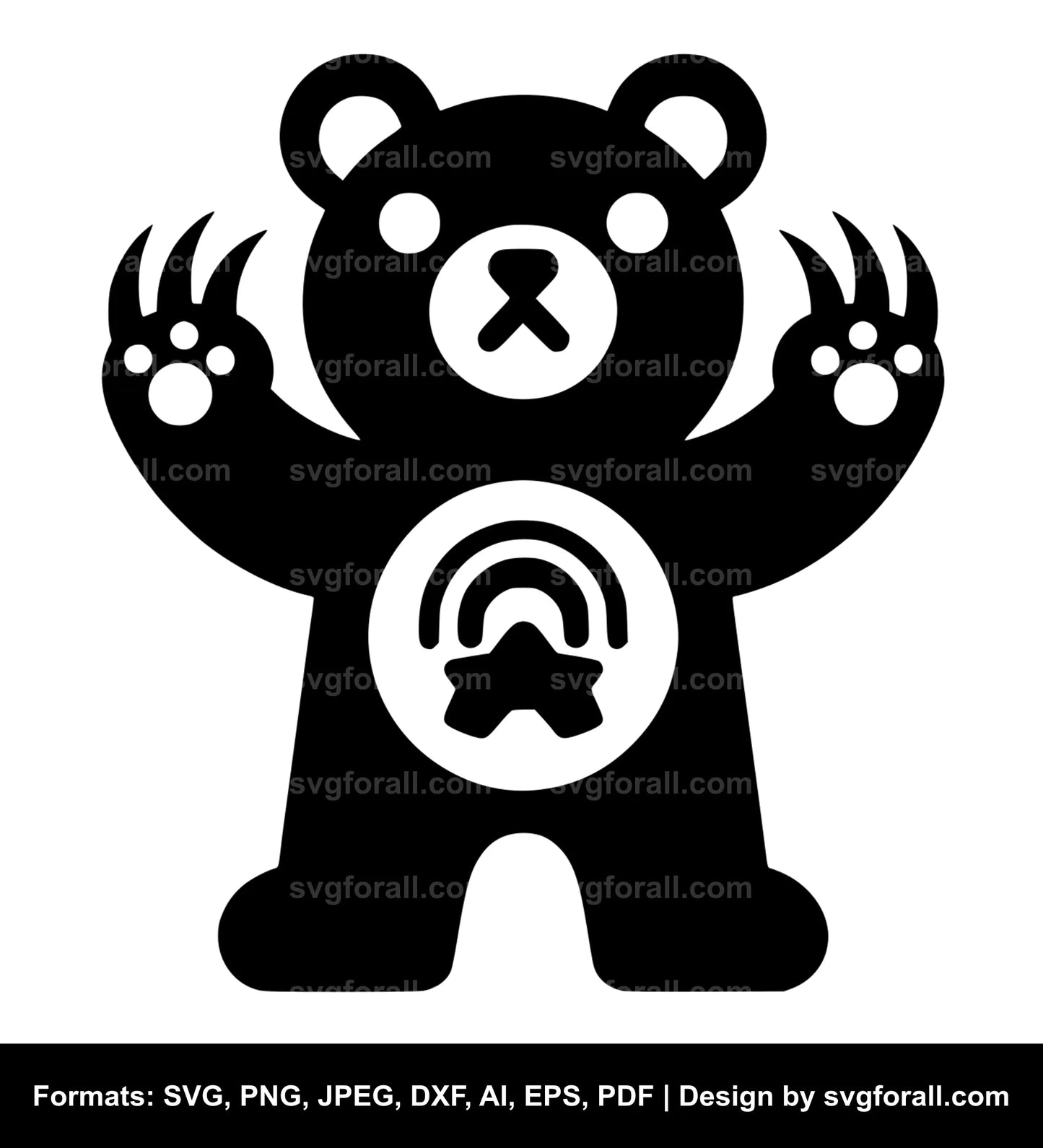 Funny Bear SVG Design