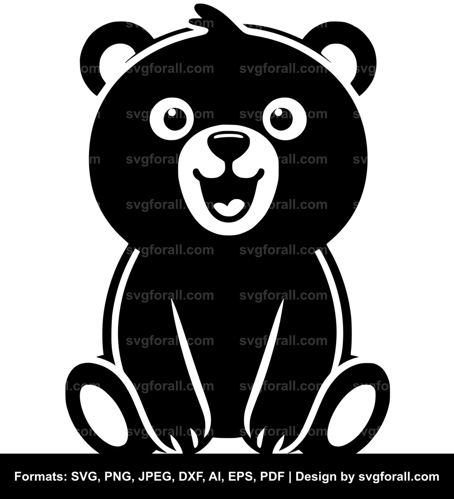 Funny Bear SVG File