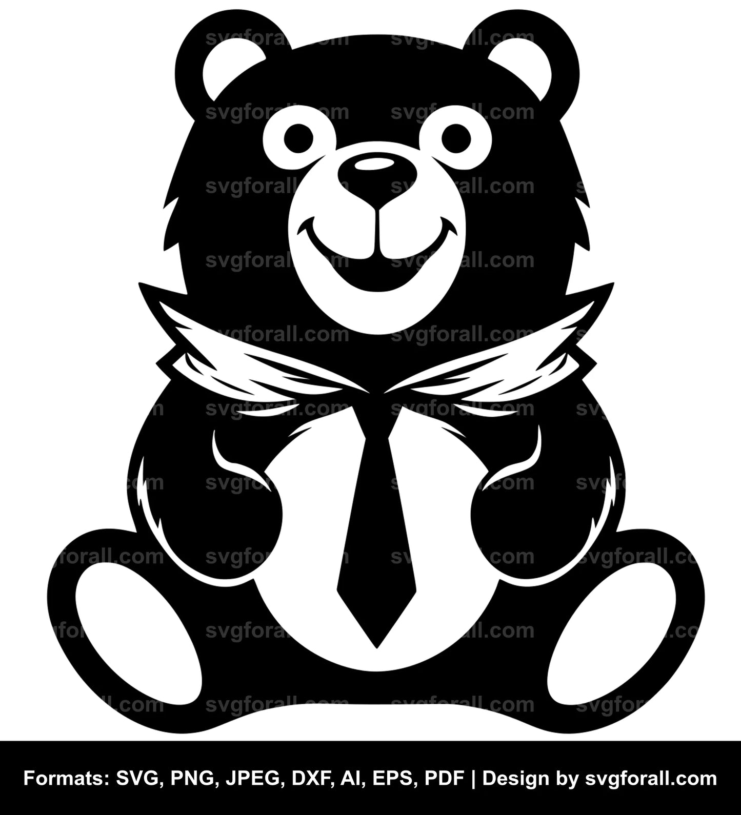 Funny Bear SVG PNG