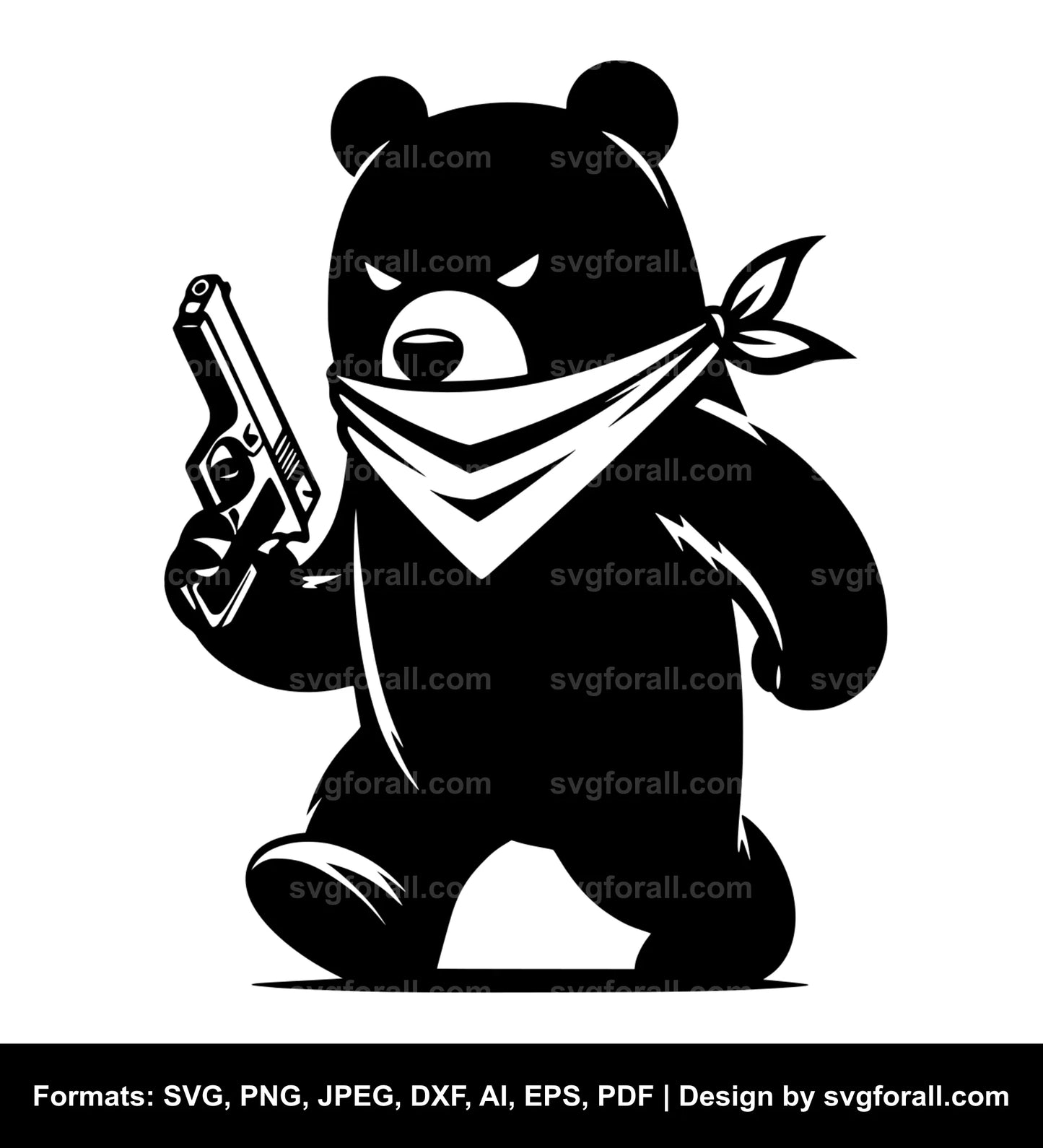 Funny Bear SVG Vector