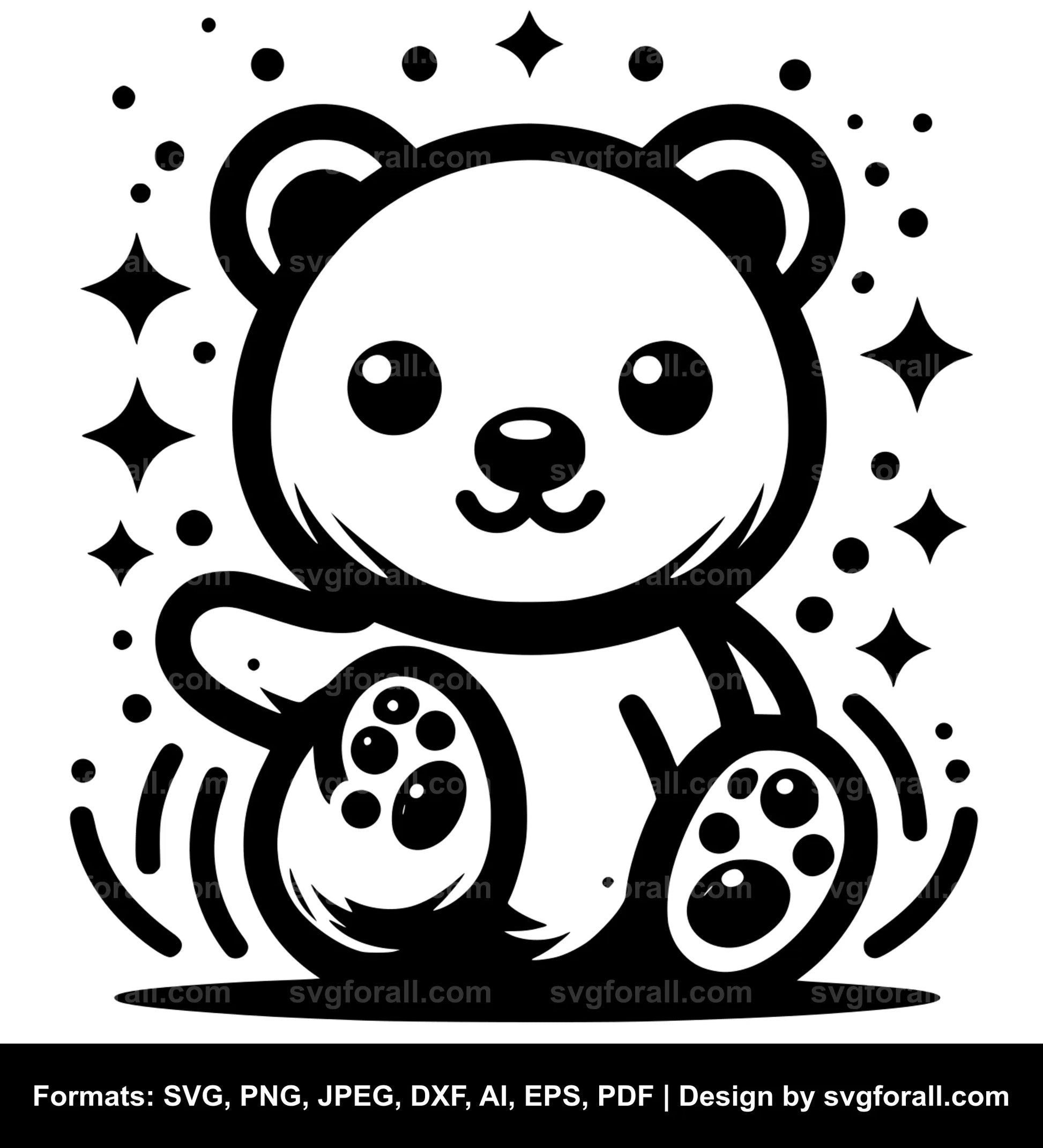 Funny Bear Vector SVG