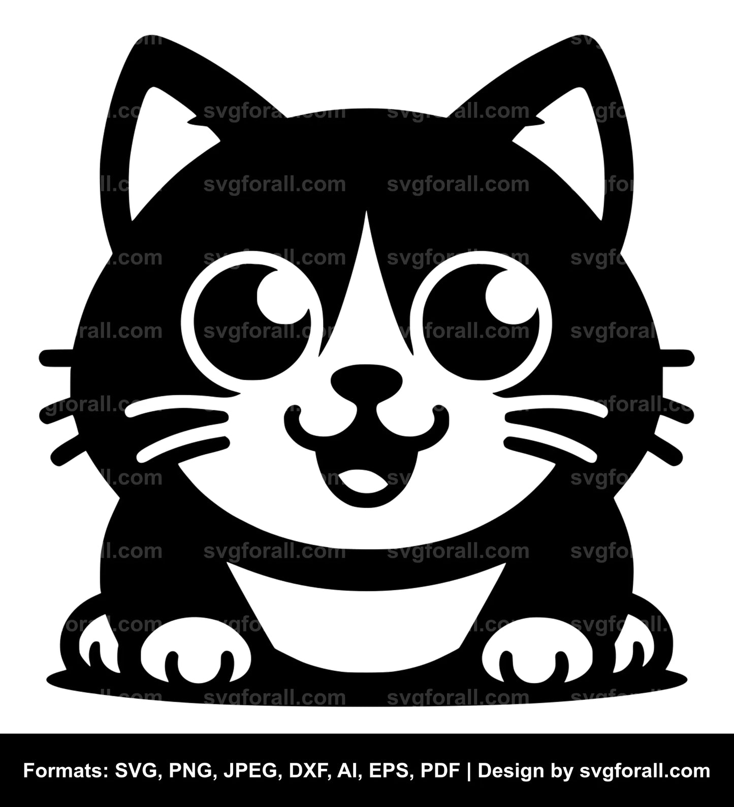 Funny Cat Clipart SVG