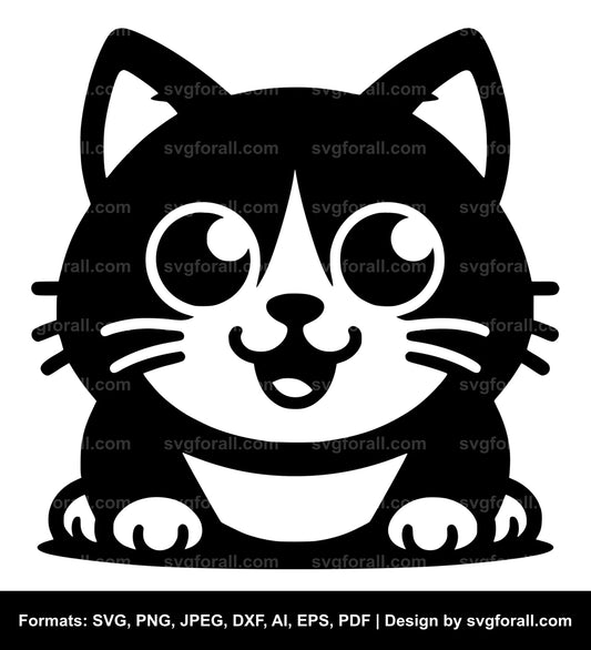 Funny Cat Clipart SVG