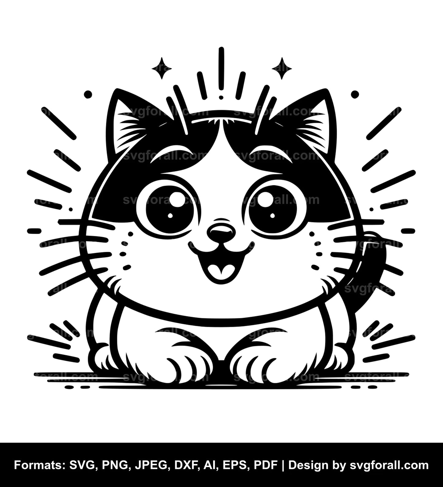 Funny Cat Vector SVG