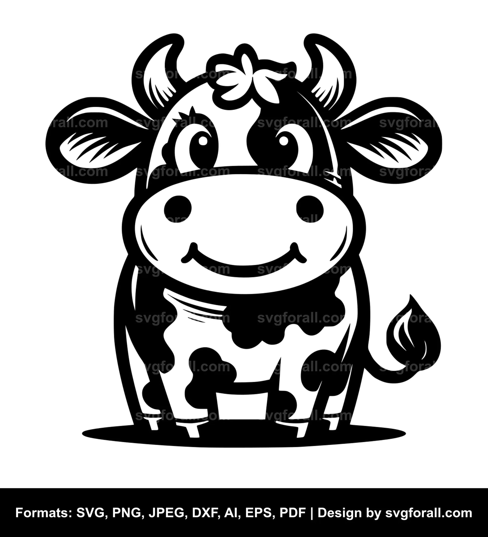 Funny Cow SVG Vector