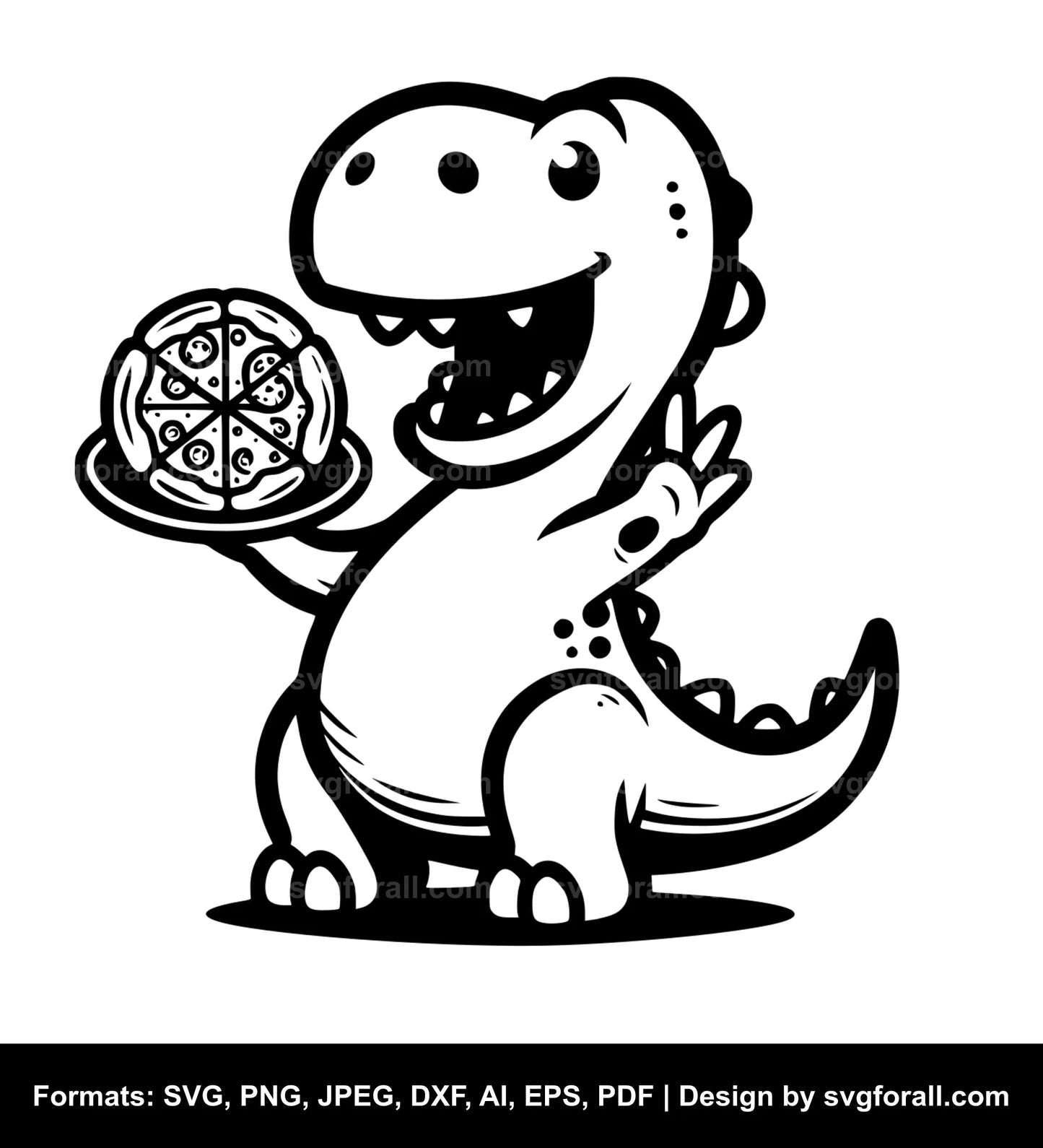 Funny Dinosaur SVG PNG