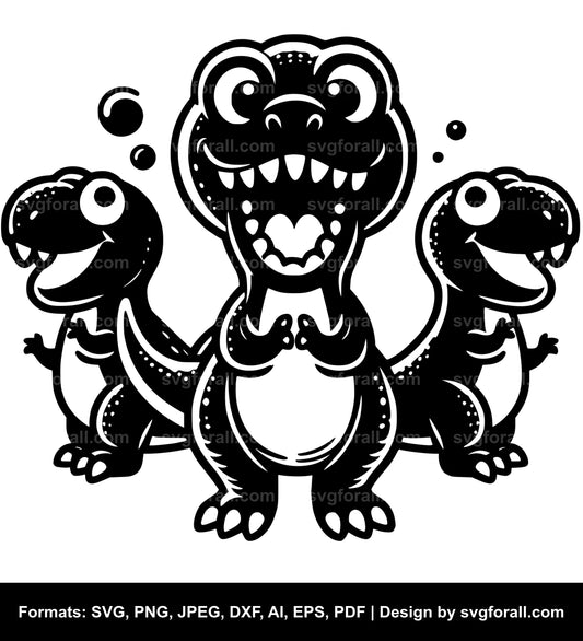 Funny Dinosaur Vector SVG