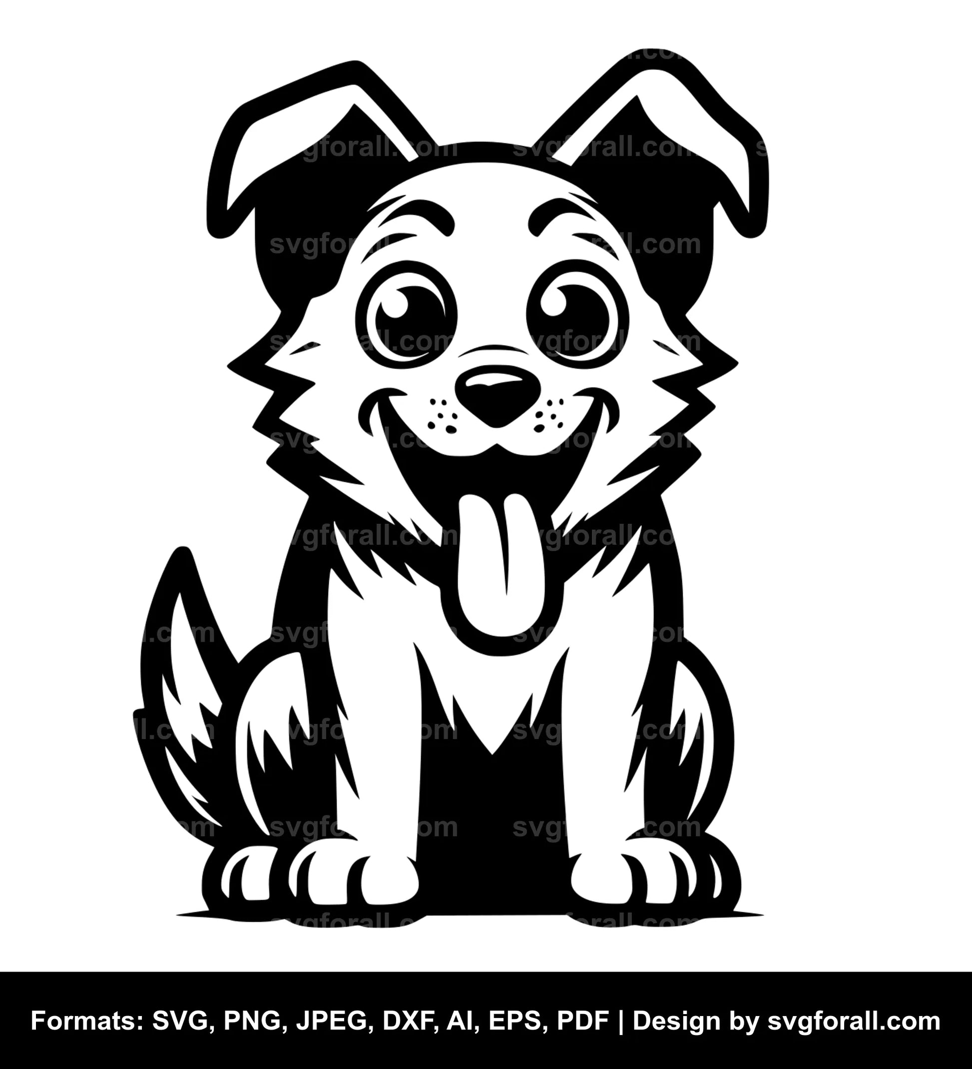 Funny Dog SVG PNG