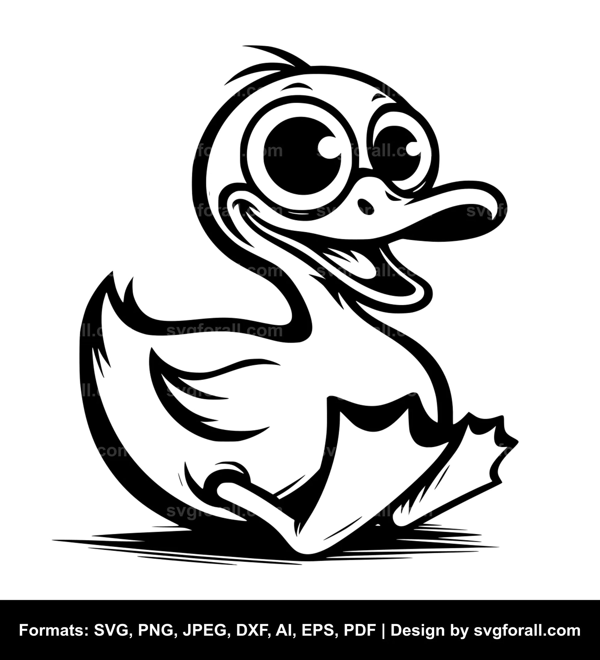 Funny Duck SVG File