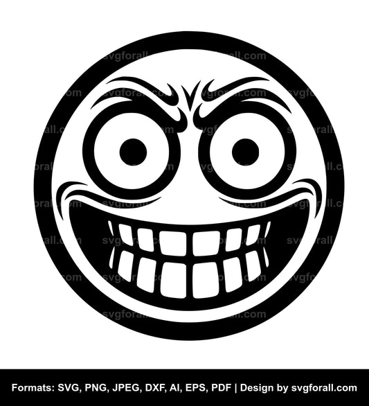 Funny Face Black SVG