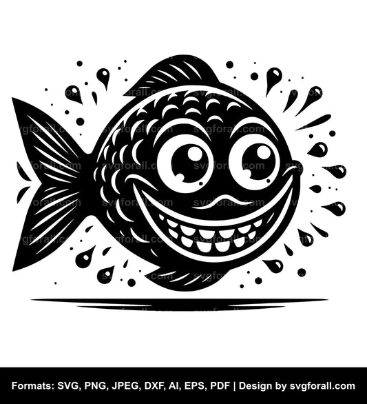 Funny Fish SVG PNG