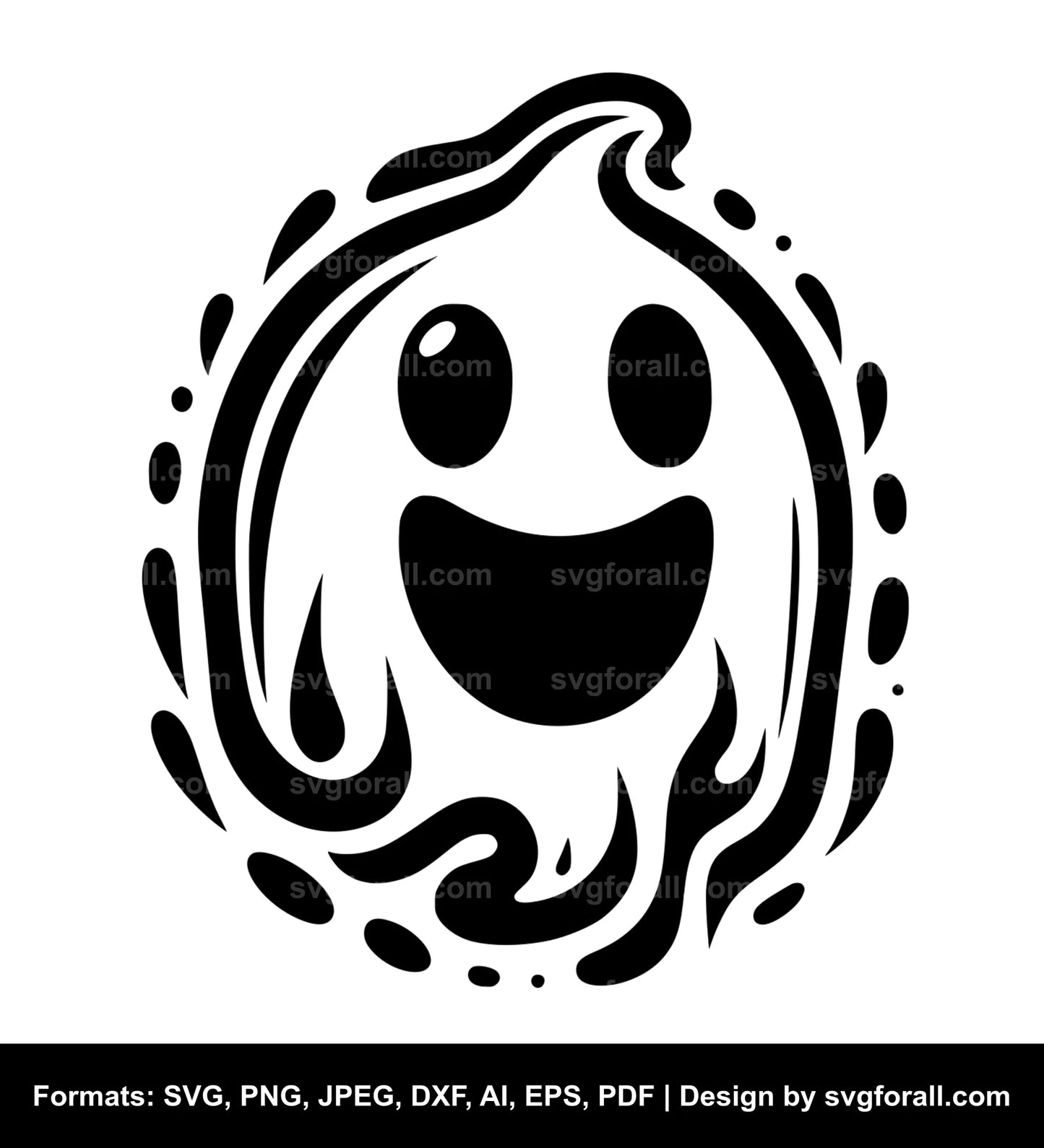 Funny Ghost Face SVG