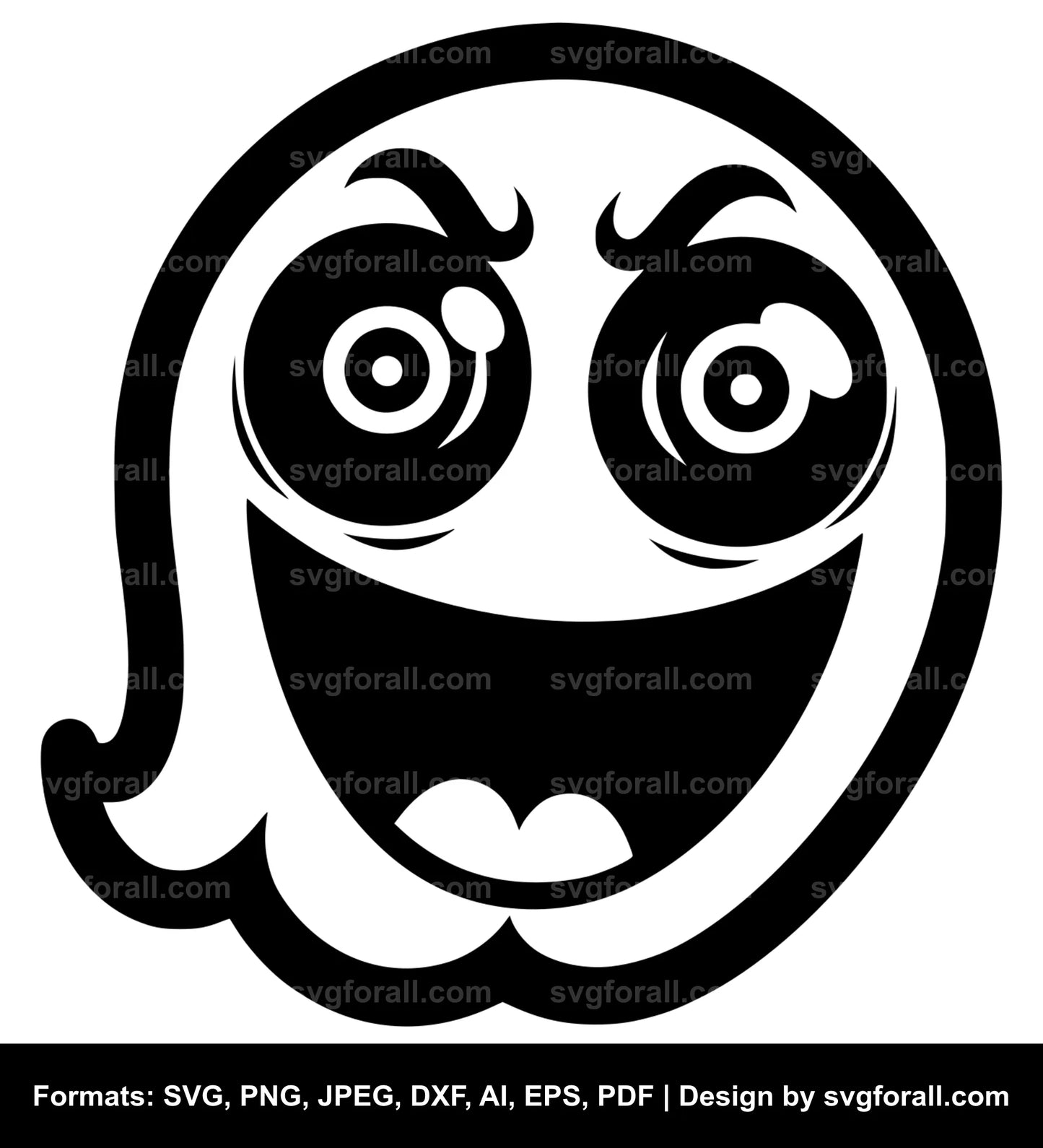 Funny Ghost Face SVG Design