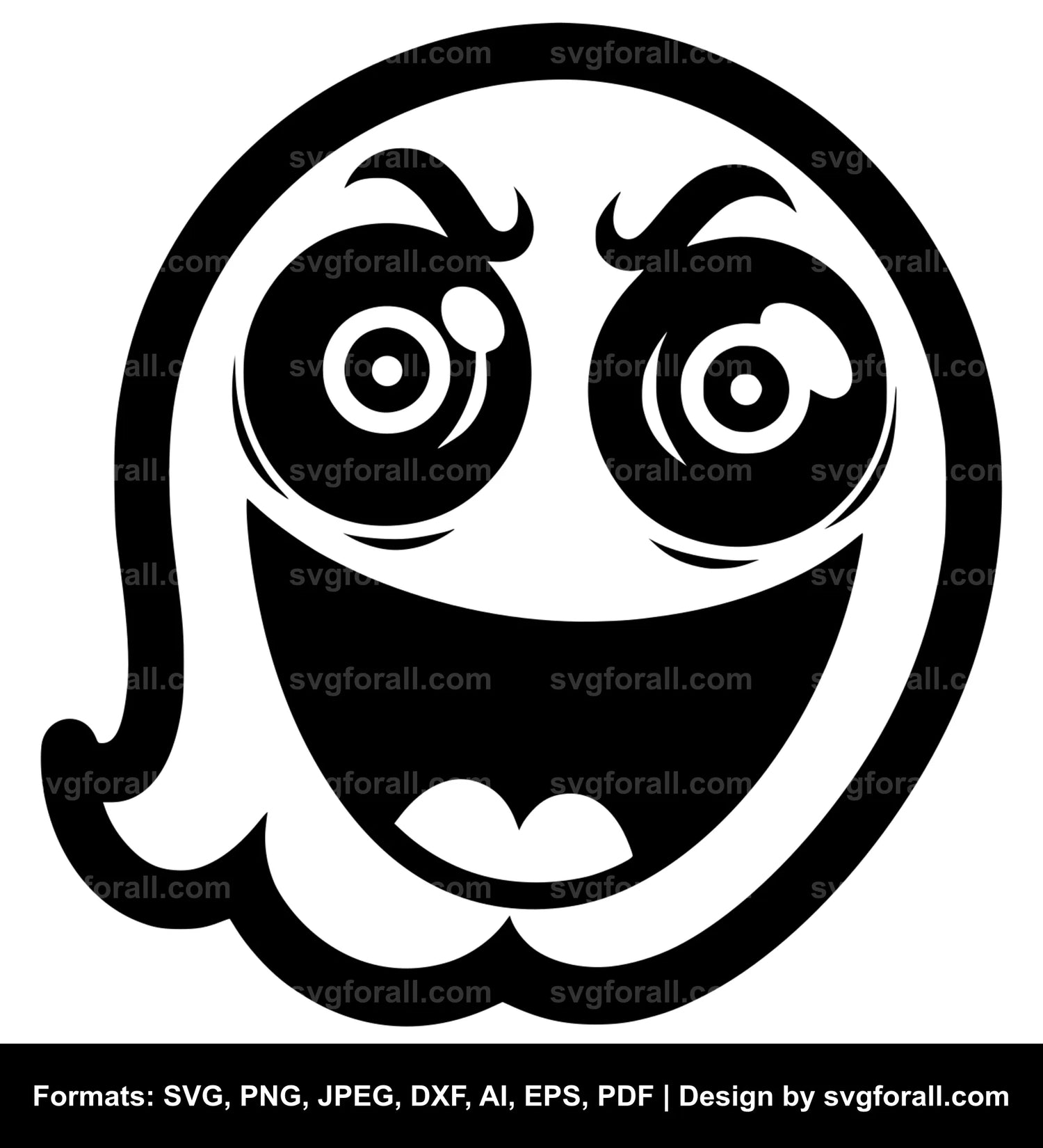 Funny Ghost Face SVG Design