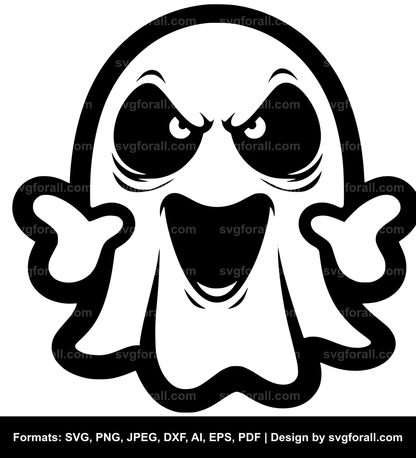 Funny Ghost Face SVG File