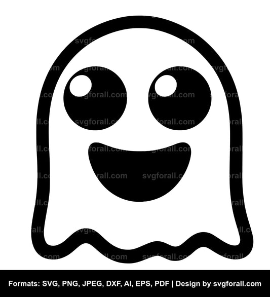 Funny Ghost Face SVG Vector