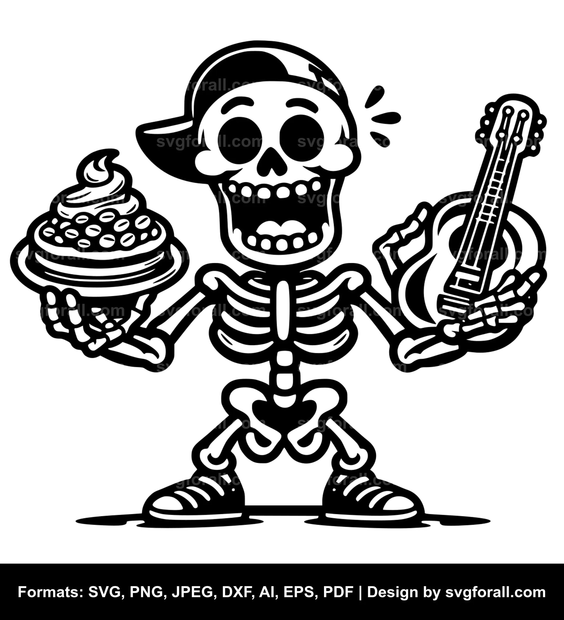 Funny Skeleton SVG File