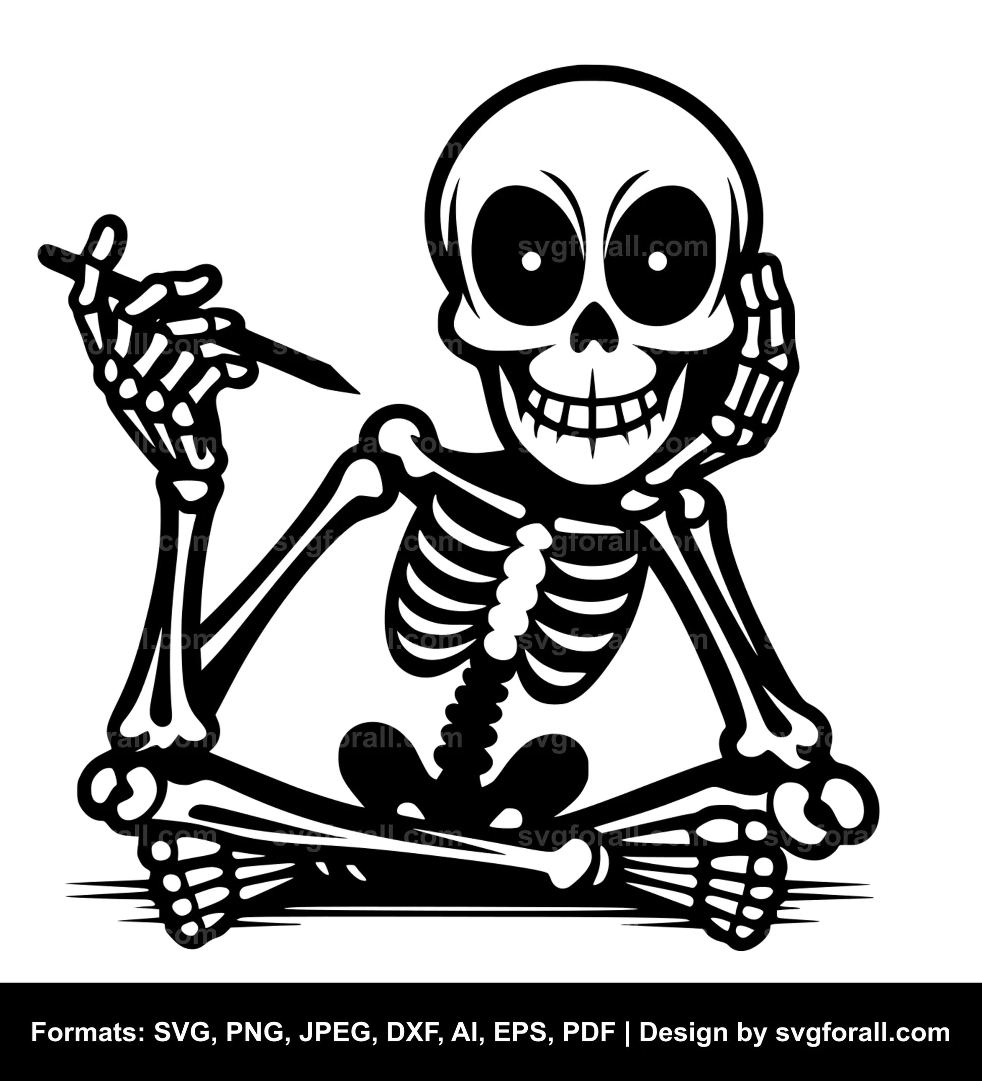 Funny Skeleton SVG PNG