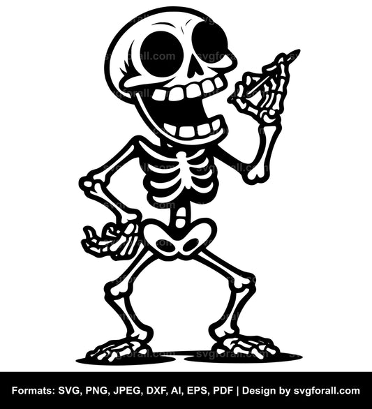 Funny Skeleton Vector SVG