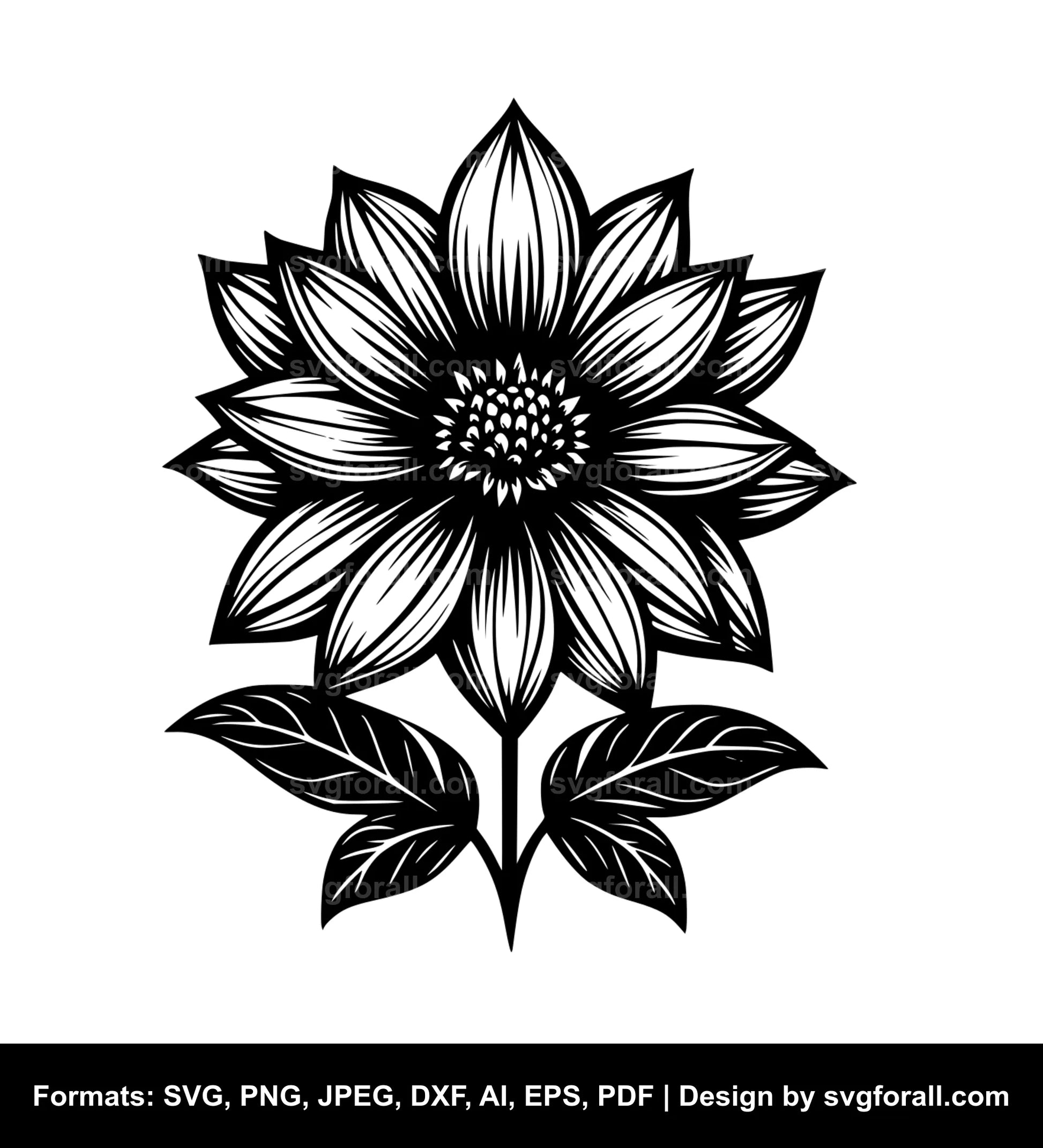 Garden Flower SVG Clipart