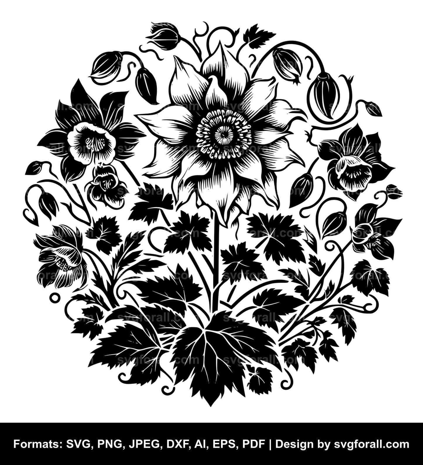 Garden Flower SVG Design