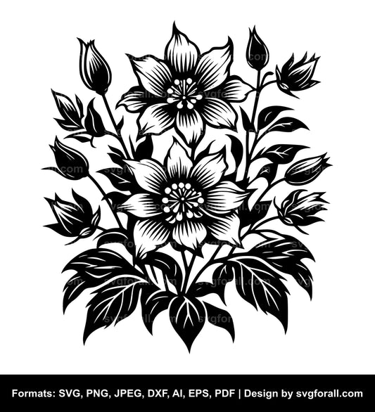 Garden Flower SVG File