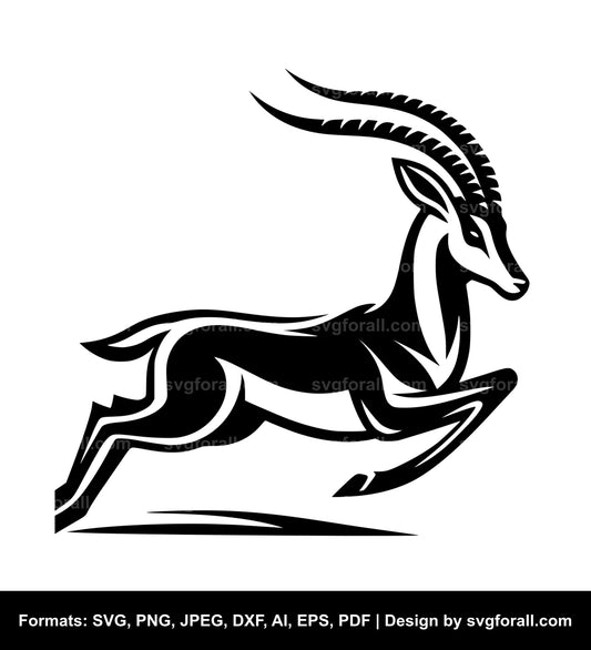 Gazelle Black SVG