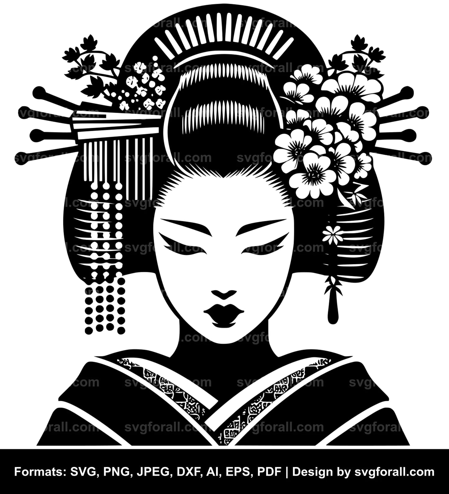 Geisha Black SVG