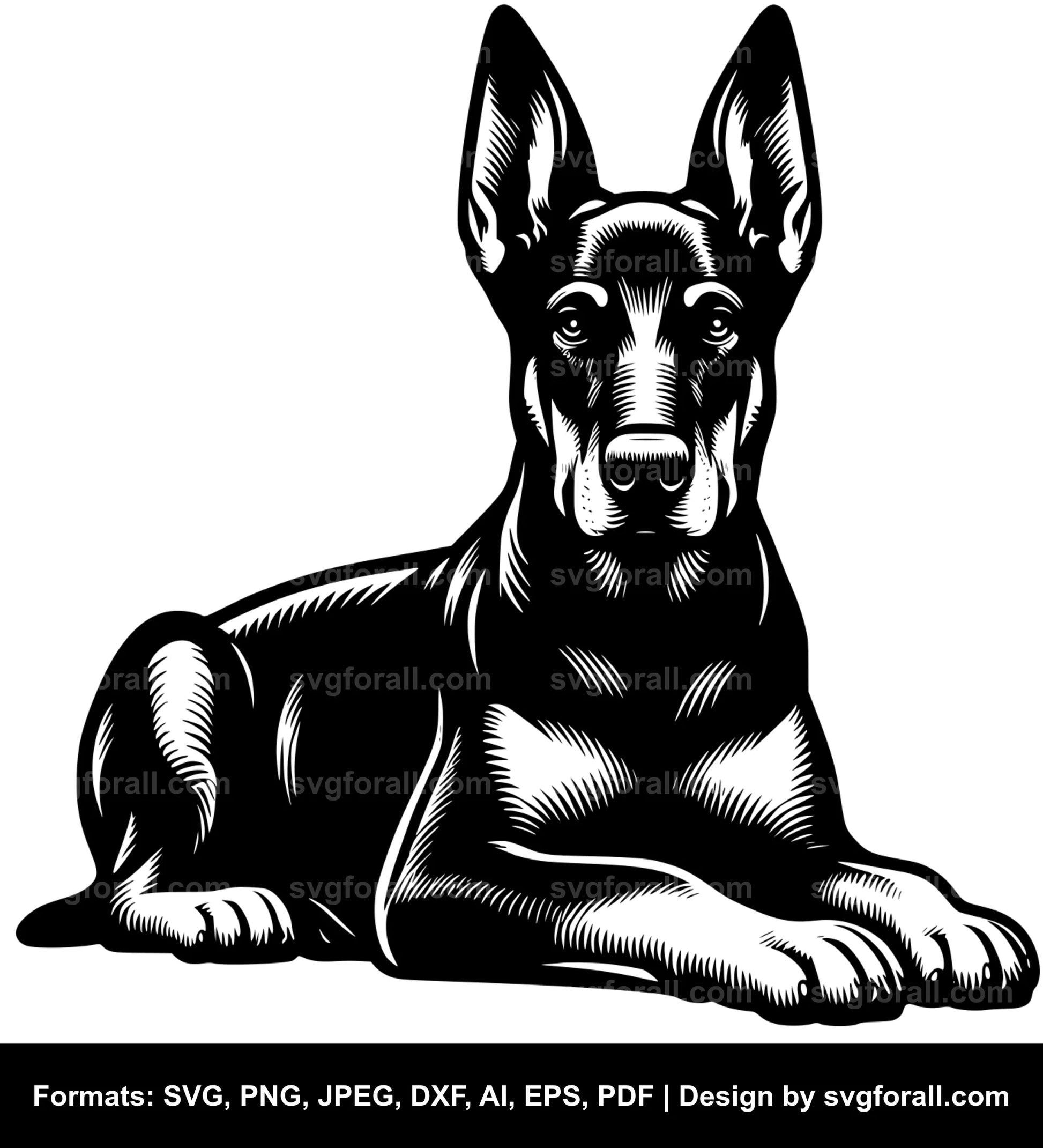 German Pinscher Dog SVG Vector