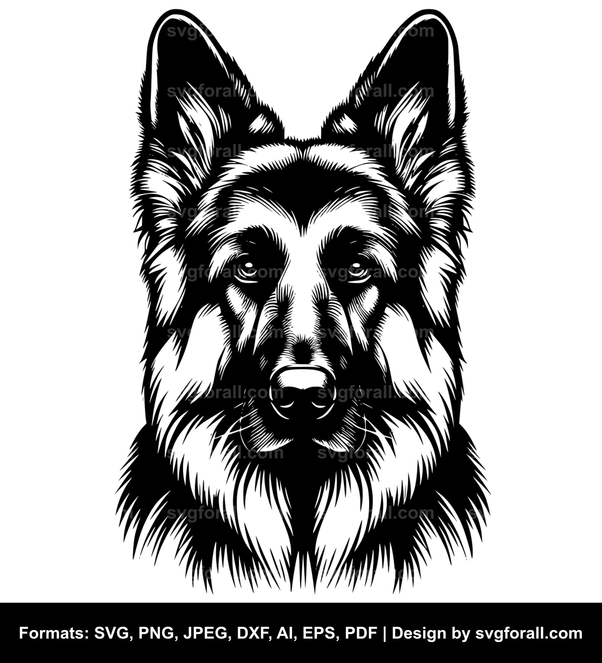 German Shepherd Dog Black SVG