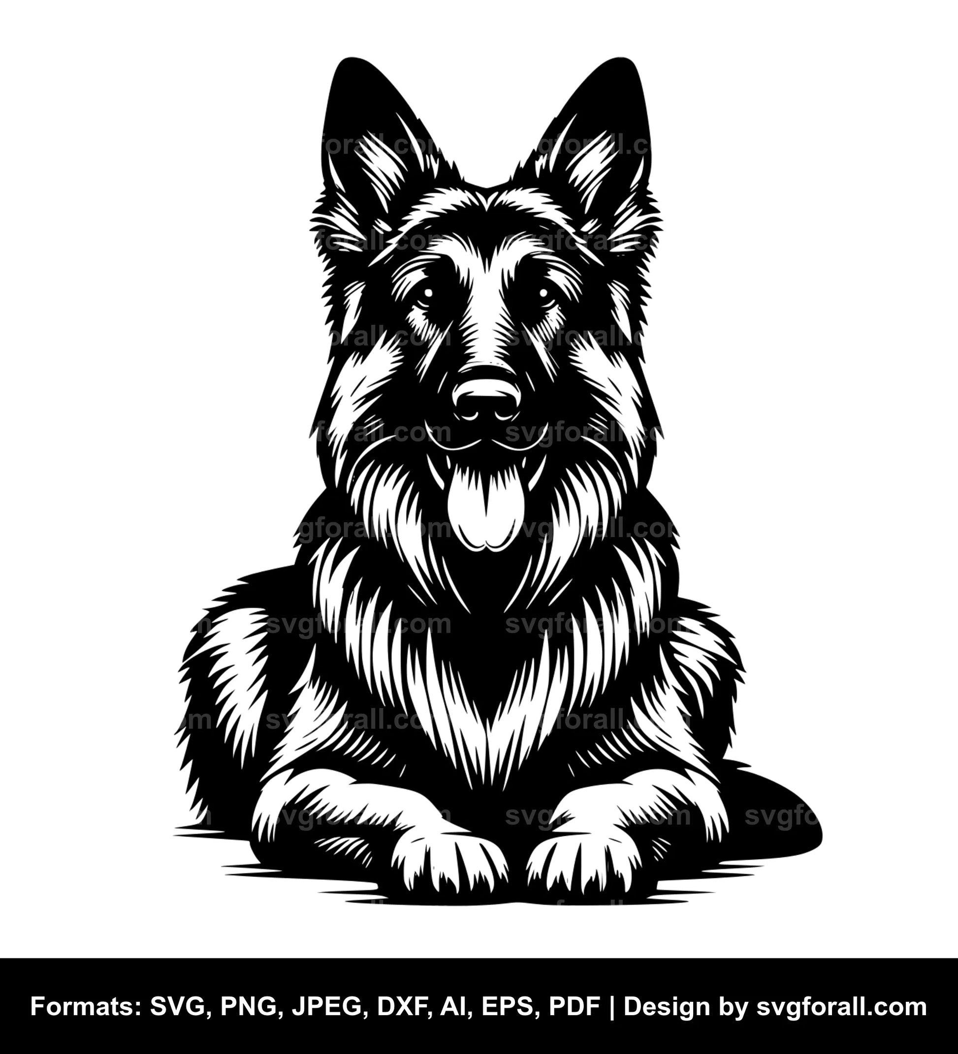 German Shepherd Dog Cricut SVG