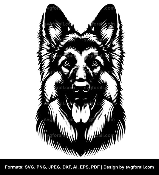 German Shepherd Dog SVG Vector