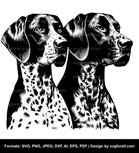 German Shorthaired Pointer Dog Vector SVG