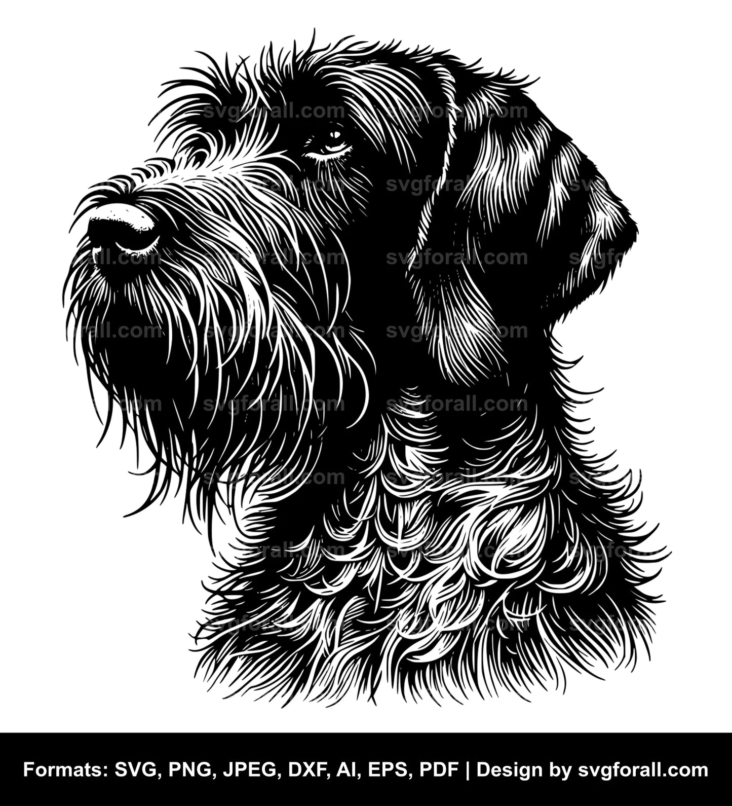 German Wirehaired Pointer Dog Cricut SVG