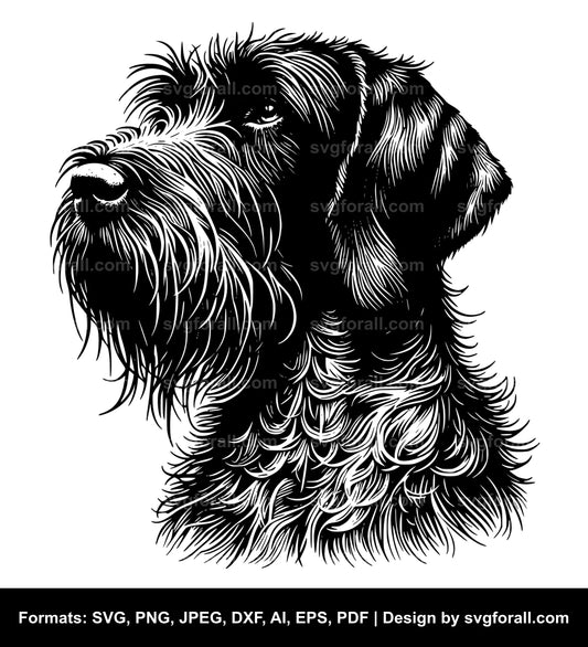 German Wirehaired Pointer Dog Cricut SVG