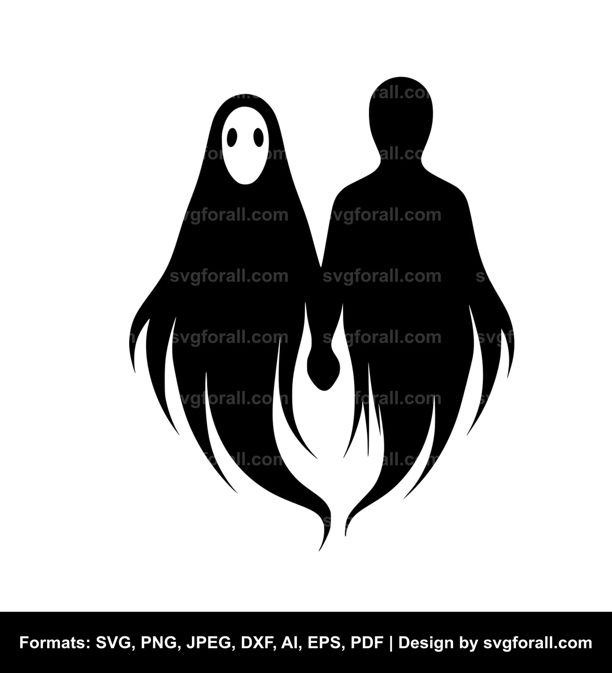 Ghost Couple SVG Design